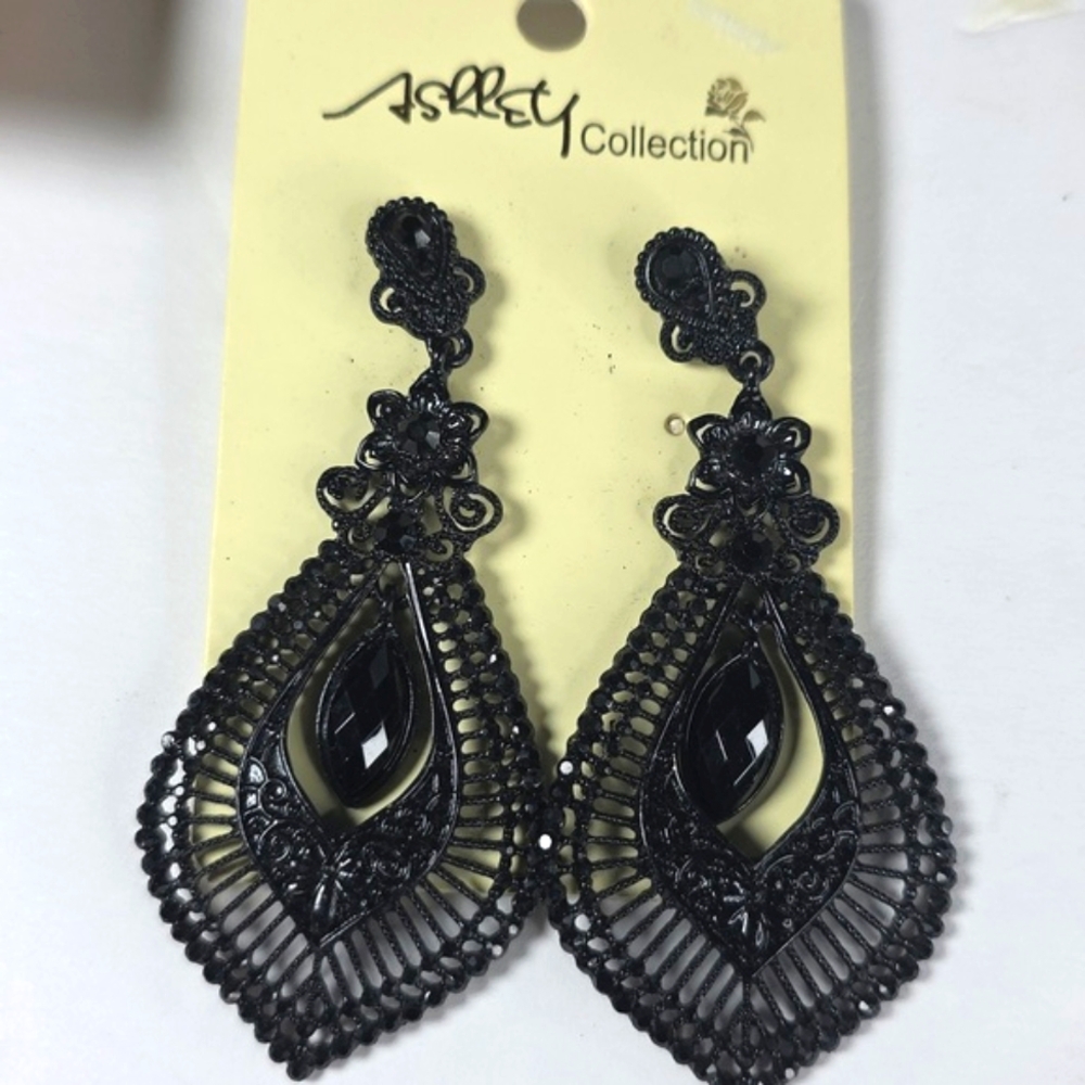 Black Statement Earring Bundle - Picture 3 of 5